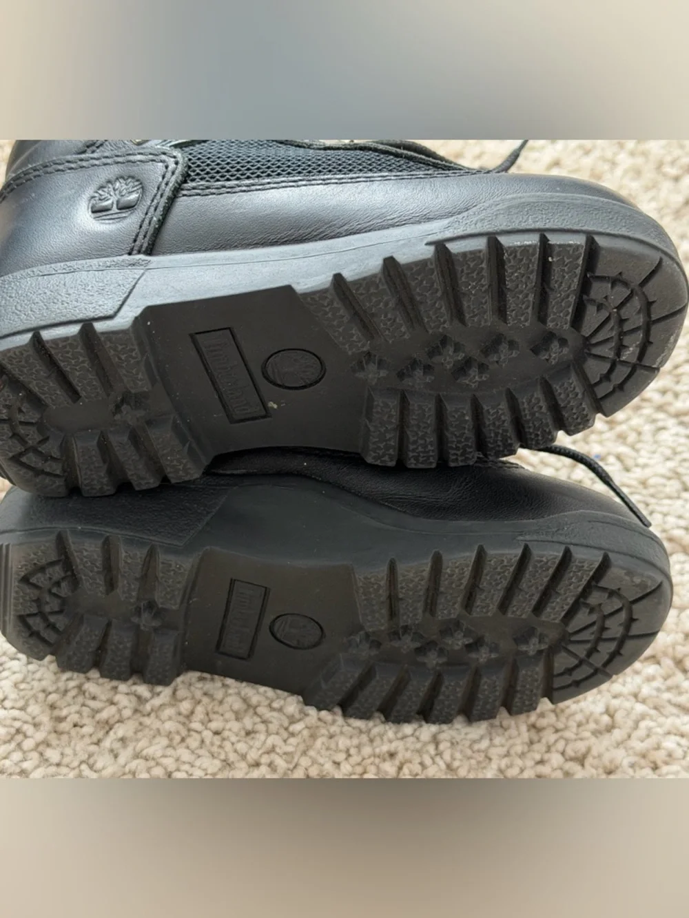 Timberland Field Boots Toddler Size 9 Black Leather Lace Up Style 15806